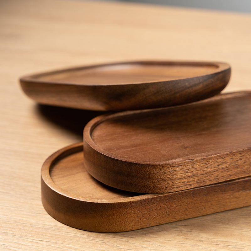 Japanese Style Wooden Oval Trays