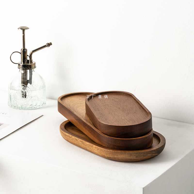 Japanese Style Wooden Oval Trays