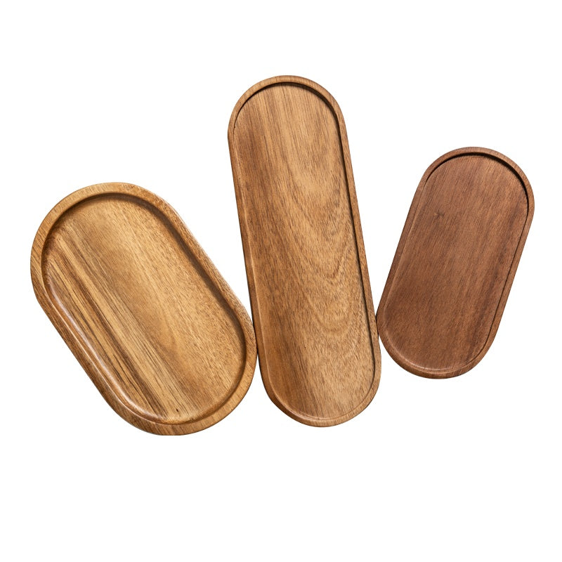Japanese Style Wooden Oval Trays